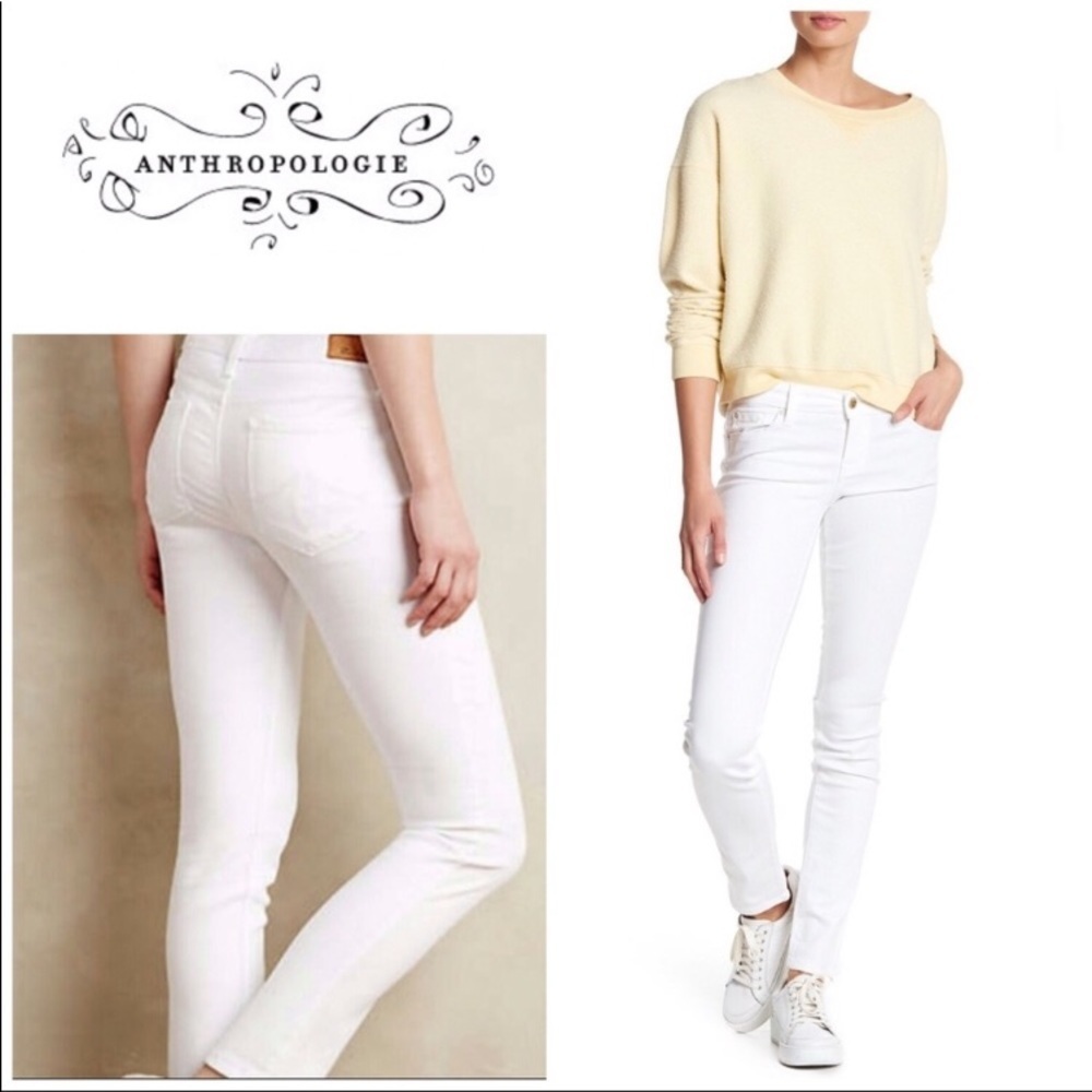 New 32 white Anthropologie Level 99 stretch jeans